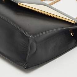 Pre Owned Saint Laurent Black/Gold Leather Medium Betty Shoulder Bag