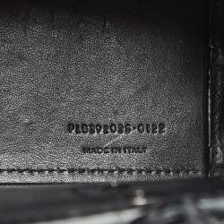 Pre Owned Saint Laurent Black Croc Embossed Leather Nano Classic Sac De Jour Tote