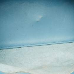 Pre Owned Saint Laurent Light Blue Leather Small Cabas Chyc Tote