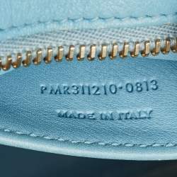 Pre Owned Saint Laurent Light Blue Leather Small Cabas Chyc Tote