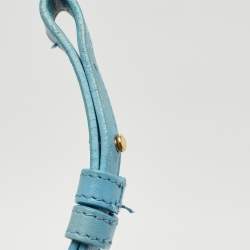 Pre Owned Saint Laurent Light Blue Leather Small Cabas Chyc Tote