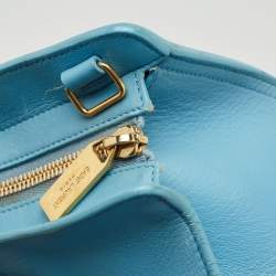 Pre Owned Saint Laurent Light Blue Leather Small Cabas Chyc Tote