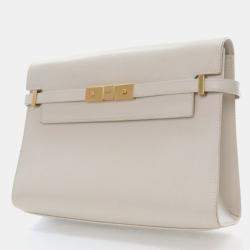 Pre Owned Saint Laurent Manhattan Medium Calfskin Leather Shoulder Bag