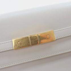 Pre Owned Saint Laurent Manhattan Medium Calfskin Leather Shoulder Bag