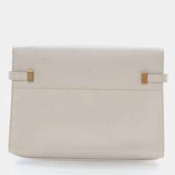 Pre Owned Saint Laurent Manhattan Medium Calfskin Leather Shoulder Bag