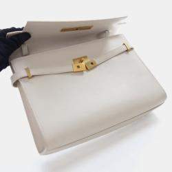 Pre Owned Saint Laurent Manhattan Medium Calfskin Leather Shoulder Bag