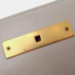 Pre Owned Saint Laurent Manhattan Medium Calfskin Leather Shoulder Bag