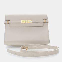 Pre Owned Saint Laurent Manhattan Medium Calfskin Leather Shoulder Bag
