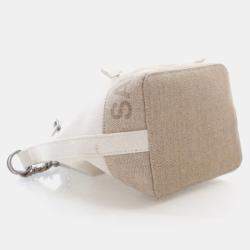 Pre Owned Saint Laurent Rive Gauche Canvas Bucket Bag