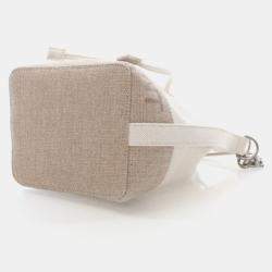 Pre Owned Saint Laurent Rive Gauche Canvas Bucket Bag