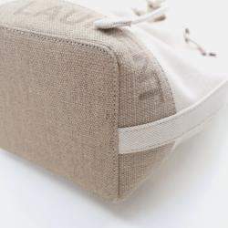 Pre Owned Saint Laurent Rive Gauche Canvas Bucket Bag