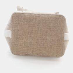 Pre Owned Saint Laurent Rive Gauche Canvas Bucket Bag