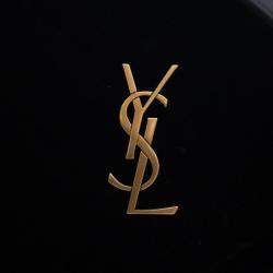 Pre Owned Saint Laurent Lou Mini Black Velvet Camera Belt Bag