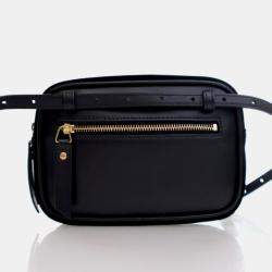 Pre Owned Saint Laurent Lou Mini Black Velvet Camera Belt Bag