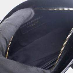 Pre Owned Saint Laurent Lou Mini Black Velvet Camera Belt Bag