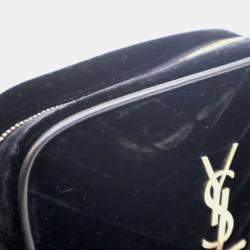 Pre Owned Saint Laurent Lou Mini Black Velvet Camera Belt Bag