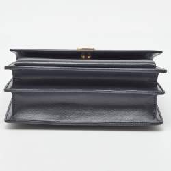 Pre Owned Saint Laurent Dark Grey Leather Medium Sunset Shoulder Bag