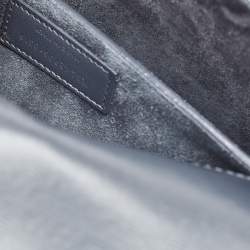 Pre Owned Saint Laurent Dark Grey Leather Medium Sunset Shoulder Bag