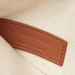 Pre Owned Saint Laurent Beige/Brown Canvas and Leather Le 37 Bucket Bag