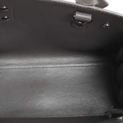 Pre Owned Saint Laurent Grey Croc Embossed Leather Nano Classic Sac De Jour Tote