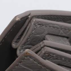 Pre Owned Saint Laurent Grey Croc Embossed Leather Nano Classic Sac De Jour Tote