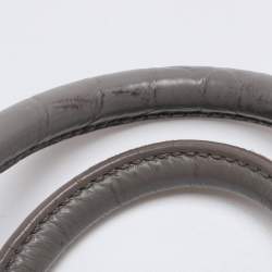 Pre Owned Saint Laurent Grey Croc Embossed Leather Nano Classic Sac De Jour Tote