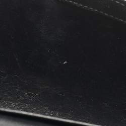 Pre Owned Saint Laurent Black Leather Uptown Wallet On Chain