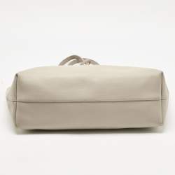 Pre Owned Saint Laurent Beige Leather Shopper Tote