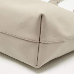 Pre Owned Saint Laurent Beige Leather Shopper Tote