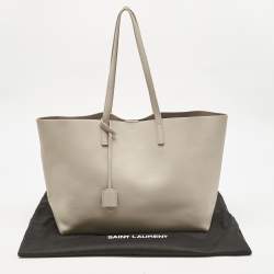 Pre Owned Saint Laurent Beige Leather Shopper Tote