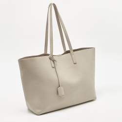 Pre Owned Saint Laurent Beige Leather Shopper Tote
