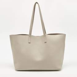 Pre Owned Saint Laurent Beige Leather Shopper Tote