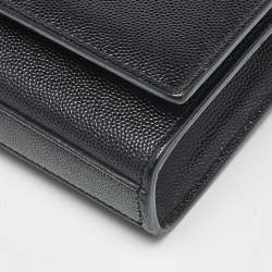 Pre Owned Saint Laurent Black Leather Small Kate Shoulder Bag