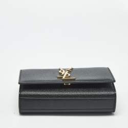 Pre Owned Saint Laurent Black Leather Small Kate Shoulder Bag