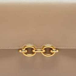 Pre Owned Saint Laurent Beige Leather Le Maillon Shoulder Bag