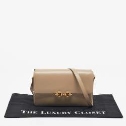 Pre Owned Saint Laurent Beige Leather Le Maillon Shoulder Bag