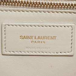 Pre Owned Saint Laurent Beige Leather Le Maillon Shoulder Bag