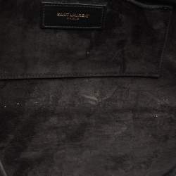 Pre Owned Saint Laurent Black Leather Y Ligne Clutch