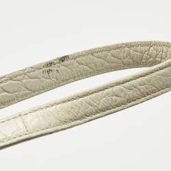 Pre Owned Saint Laurent Off White Croc Embossed Leather Baby Classic Sac De Jour Tote