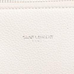 Pre Owned Saint Laurent Light Pink Leather Baby Sac De Jour Souple Tote