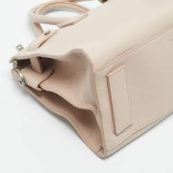 Pre Owned Saint Laurent Light Pink Leather Baby Sac De Jour Souple Tote