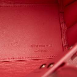 Pre Owned Saint Laurent Pink Leather Nano Classic Sac De Jour Tote