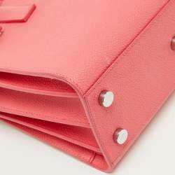 Pre Owned Saint Laurent Pink Leather Nano Classic Sac De Jour Tote