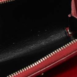 Pre Owned Saint Laurent Red Leather Compact Wallet