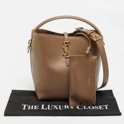 Pre Owned Saint Laurent Brown Leather Le 37 Bucket Bag