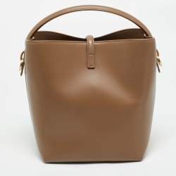 Pre Owned Saint Laurent Brown Leather Le 37 Bucket Bag