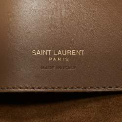 Pre Owned Saint Laurent Brown Leather Le 37 Bucket Bag