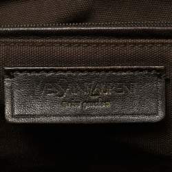 Pre Owned Yves Saint Laurent Brown Pebbled Leather Easy Y Satchel
