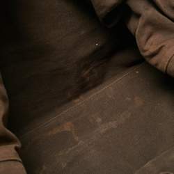 Pre Owned Yves Saint Laurent Brown Pebbled Leather Easy Y Satchel