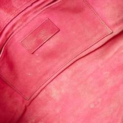 Pre Owned Saint Laurent Fuchsia Leather Ligne Y Clutch